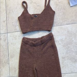 Fashion nova 2 pice teddy bear set